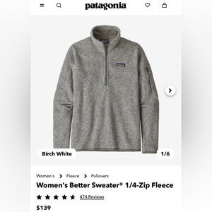 Patagonia Women’s Better Sweater 1/4 Zip Fleece